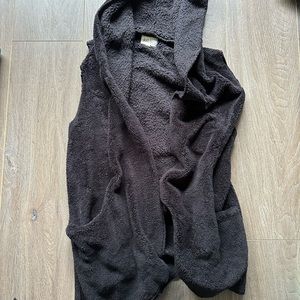 Fuzzy Black Vest